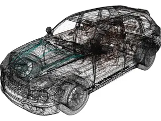 Porsche Cayenne Turbo S (2009) 3D Model preview