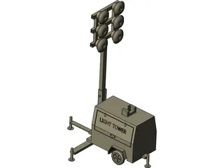 Light Tower 3D Model preview