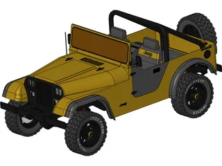 Jeep Wrangler 3D Model preview
