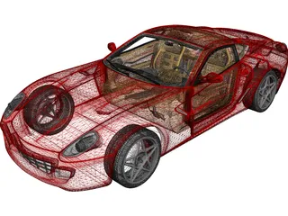 Ferrari 599 GTB Fiorano 3D Model preview