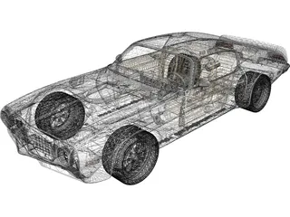 Pontiac Firebird Trans Am SD-455 (1973) 3D Model preview