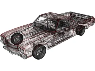 Chevrolet El Camino SS 454 (1970) 3D Model preview
