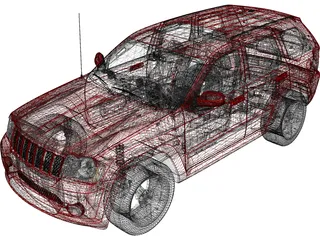 Jeep Grand Cherokee SRT8 (2009) 3D Model preview