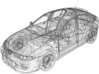 Seat Leon Cupra 3D Model preview