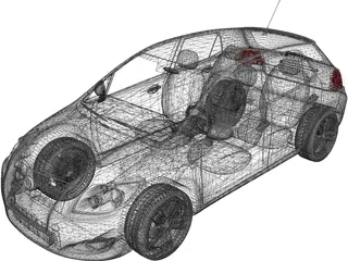 Toyota Auris 3D Model preview