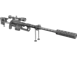CheyTac M-200 Intervention 3D Model preview