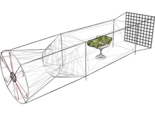 Wind Tunnel 3D Model preview
