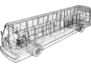 GMC RTS Bus 3D Model preview