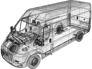 Fiat Ducato Courier 3D Model preview