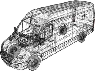 Mercedes-Benz Sprinter 311 CDI (2011) 3D Model preview