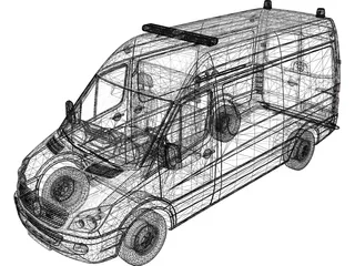Mercedes-Benz Sprinter Ambulance 3D Model preview