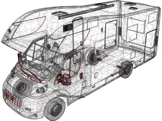 Fiat Ducato Camper Riviera 3D Model preview