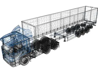 Scania 164l 420 3D Model preview
