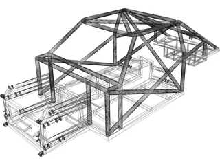 Spaceframe Chassis 3D Model preview
