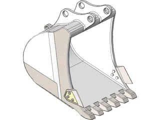 Excavator Bucket 3D Model preview