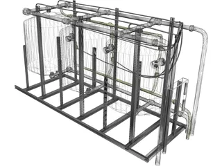 Water Filter Tanks 3D Model preview