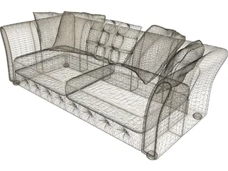Sofa Small 3D Model preview