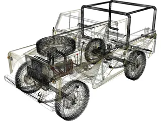 Land Rover Series IIa 88 3D Model preview