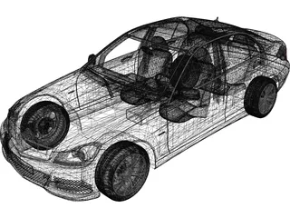 Mercedes-Benz C-class (2012) 3D Model preview