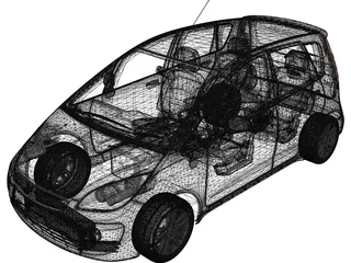 Mitsubishi Colt 3D Model preview
