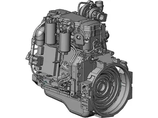 Cummins QSB4.5TAA Engine 3D Model preview