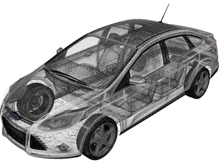Ford Focus Sedan (2011) 3D Model preview