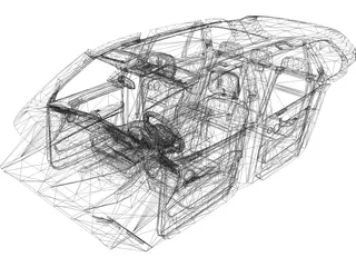Interior BMW X5 M (2011) 3D Model preview