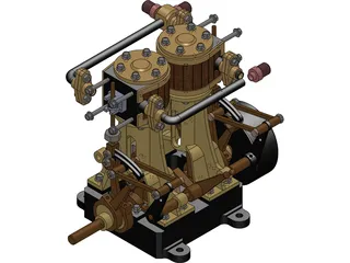 Steam Engine JLS-13-2 3D Model preview