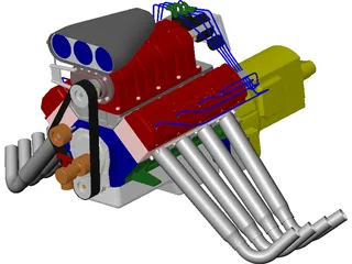 Dragster Engine 3D Model preview