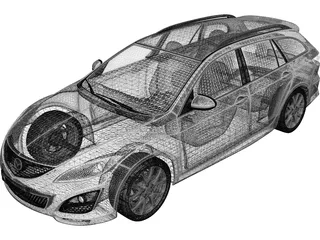 Mazda 6 Wagon (2011) 3D Model preview