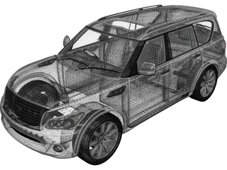 Infiniti QX56 (2011) 3D Model preview
