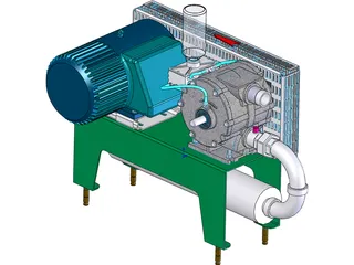 Vacuum Pump 3D Model preview