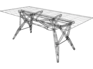 Zanotta Reale Table 3D Model preview