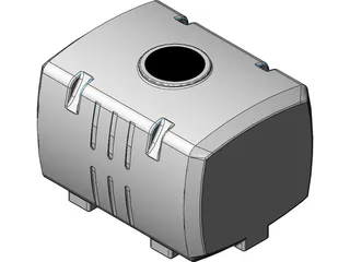 Water Tank Square 100 Gallon 3D Model preview