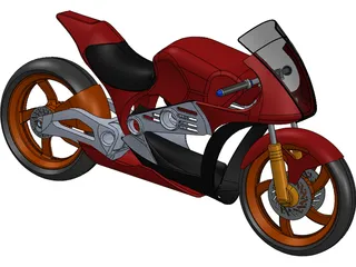Motorcycle Concept 3D Model preview
