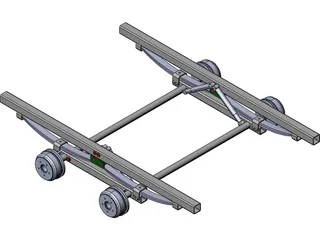 Trailer Suspension Chassis 3D Model preview