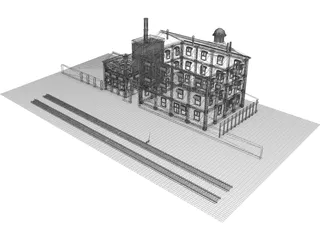 Great Northern Brewery Building 3D Model preview
