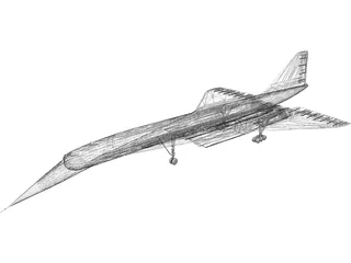 Tupolev Tu-144 3D Model preview