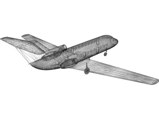 Yakovlev Yak-40 3D Model preview