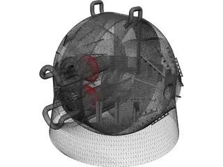 Buring Ice Anti-Proton Small Turret 3D Model preview