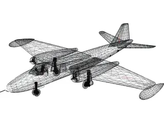 English Electric BAC Canberra B 8 3D Model preview
