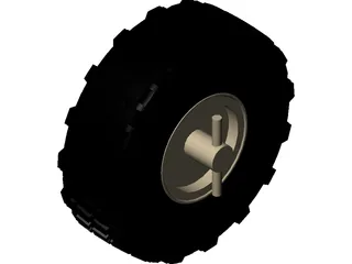 HMMWV Mud Tire 3D Model preview