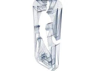 NBA Logo 3D Model preview
