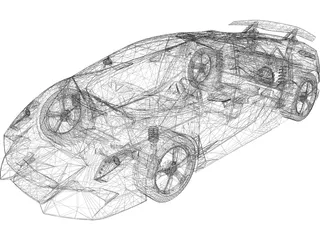 Lamborghini Sesto Elemento 3D Model preview