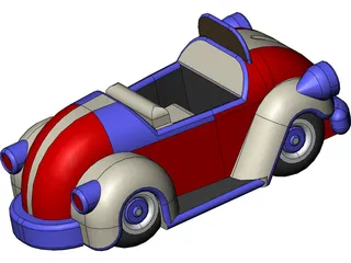 Cartoon Car 3D Model preview