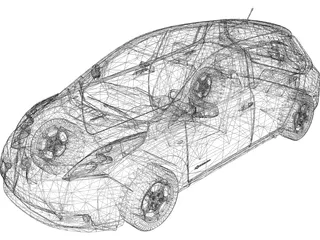 Nissan Leaf (2011) 3D Model preview