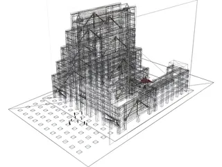 UNU Building Tokyo 3D Model preview