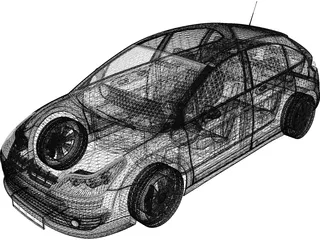 Citroen C4 (2009) 3D Model preview
