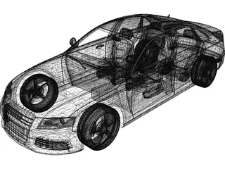 Audi A4 (2011) 3D Model preview