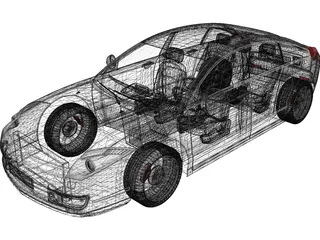 Citroen C6 (2009) 3D Model preview